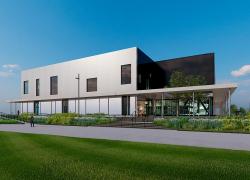 Le futur complexe aquatique de Pierrefonds-Roxboro sera conçu afin de respecter les exigences de la certification LEED V4 niveau Or. Crédit : Héloïse Thibodeau Architecte et Atelier Paul Laurendeau