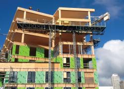 Les résultats de la Politique d’intégration du bois en construction, cinq ans après sa mise en œuvre, ont été présentés lors de la 3e édition du Forum Construction bois carbone et biosourcé, le 18 février. Crédit : FPInnovations