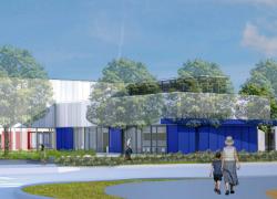 La future école primaire du Domaine sur le Vert répondra aux exigences de la certification WELL. Image : BBBL Birtz Bastien Beaudoin Laforest, Groupe Provencher_Roy