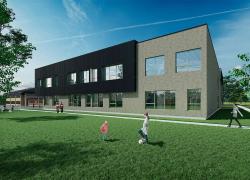 L'agrandissement de l'école de la Source d’Autray répondra à des critères élevés en termes d’efficacité énergétique.  Crédit : Leclerc architectes | Massicotte Maloney architectes