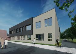 La première pelletée de terre a été soulevée le 24 mars. Crédit : Leclerc architectes / Massicotte Maloney architectes