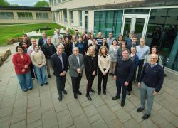 Une partie de l'équipe de collaborateurs en développement durable à l'Université de Sherbrooke. Crédit : Michel Caron