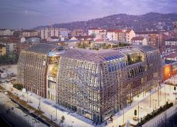 Le centre commercial Green Pea, à Turin, des architectes Acc Naturale Architettura et Negozio Blu Architetti Associati en collaboration avec Vigetti e Merlo. Gagnant d’un AZ Award 2021 dans la catégorie Leadership environnemental. Crédit : AZURE.