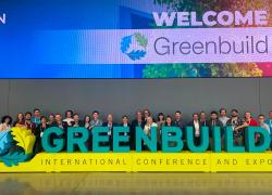Près d’une centaine d’acteurs québécois du milieu du bâtiment durable étaient présents lors de l’édition 2022 de Greenbuild à San Francisco. Crédit : Hugo Lafrance