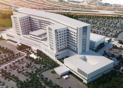 L'Hôpital Vaudreuil-Soulanges, dont l'ouverture est prévue en 2026, se distinguera par son efficacité énergétique, sa modernité et son échelle humaine. Crédit : Jodoin Lamarre Pratte / MSDL / Lemay architectes en consortium