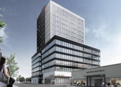Un hôtel de 16 étages visant le LEED Noyau et Enveloppe au DIX30