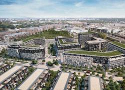 Le projet Cité Midtown, dont la réalisation a été amorcée en 2020 dans l’arrondissement de Saint-Laurent. Photo : Ville de Montréal – Arrondissement de Saint-Laurent