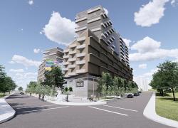 La conception du complexe à usage mixte La Forest – Québec sera alignée sur la norme BCZ du Conseil du bâtiment durable du Canada. Crédit : Groupe Statera