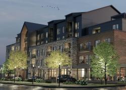 Visant la certification LEED Argent, Le Françoise verra le jour à Prévost, dans les Laurentides, en juin 2027. Crédit : Rubic Architecture