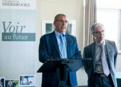 Arezki Tagnit-Hamou en compagnie de Loïc Divet, codirecteurs du LIA-Écomat.