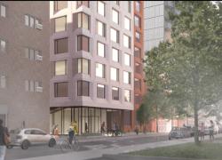 Un partenariat innovant entre l’UTILE et Centraide du Grand Montréal mènera à la construction de logements étudiants durables et abordables. Crédit : LemayMichaud