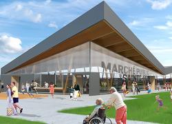 Une structure permanente lumineuse pour le marché public de Sainte-Foy