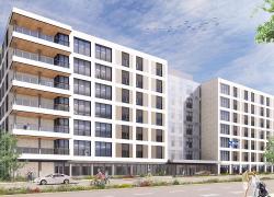 La Maison des aînés Denis-Benjamin-Viger est en construction dans l’ouest de Montréal. Crédit : Yelle Maillé I Bisson Fortin I GLCRM architectes en consortium