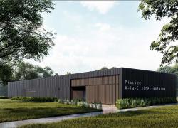 La piscine À-la-Claire-Fontaine sera réalisée dans une perspective durable. Crédit : CCM2 Architectes
