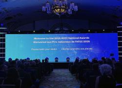 Des firmes d’ingénierie-conseil québécoises se sont distinguées lors des Prix nationaux de l’Association des firmes de génie-conseil du Canada (AFGC), qui se sont tenus au Fairmont Château Laurier, à Ottawa, le 23 octobre dernier. Crédit : AFGC