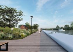Pensé par la firme d'architecture l'Atelier Urbain, le concept intégrera une dimension durable. Crédit : l'Atelier Urbain