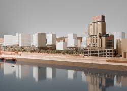 Le Quartier Molson, qui sera « à prédominance piétonne », intégrera près de 5 000 unités d’habitation. Crédit : MONTONI