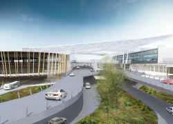 La station du REM à l’aéroport Montréal-Trudeau vise une certification Envision - Image : Jodoin Lamarre Pratte architectes