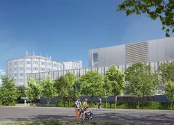 Visée  LEED pour l’agrandissement de l’Hôpital Santa Cabrini Ospedale. Image : Provencher_Roy_BBBL , Jodoin Lamarre Pratte et CGA architectes en consortium