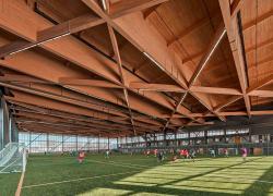 Le Stade de soccer de Montréal, finaliste du Prix international de l'IRAC 2022. Crédit : Olivier Blouin