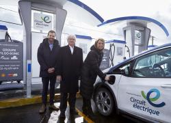 Une superstation de recharge pour véhicules électriques à Saint-Apollinaire