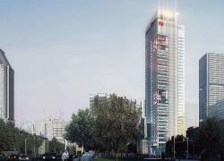 Actuellement en voie de réalisation, le projet du nouveau siège social de la Banque Nationale vise une certification LEED v4 Or. Crédit : Menkès Shooner Dagenais LeTourneux Architectes