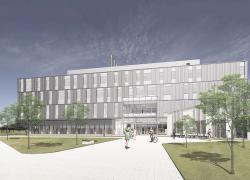 Le futur Pavillon de santé de précision et de recherche translationnelle de l’Université de Sherbrooke. Crédit : Marosi Troy et Jodoin Lamarre Pratte architectes 
