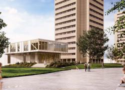 Le nouveau pavillon moderne et durable de la Faculté des sciences de l’éducation de l’Université Laval devrait être en fonction pour la rentrée 2028. Crédit : Conception : CCM2 Architectes / Infographie: Minuit moins une