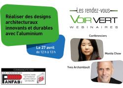 Webinaire : Réaliser des designs architecturaux innovants et durables avec l’aluminium