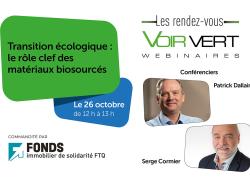 Webinaire : Transition écologique : le rôle clef des matériaux biosourcés