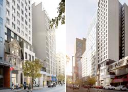 Le Mildoré sera érigé sans grue au moyen de la technologie d’Upbrella. Image : Werkliv