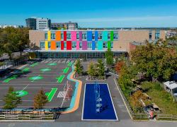 L’École Saint-Bernardin située dans le quartier de Saint-Michel. Photo : Ville de Montréal - Arrondissement de Villeray–Saint-Michel–Parc-Extension