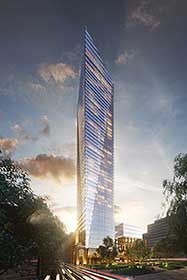 S’élevant sur 58 étages, à 200 mètres du sol, Victoria sur le parc deviendra la plus haute tour résidentielle à Montréal - Image de Broccolini